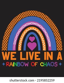 Rainbow Quotes T-shirt Design Vector