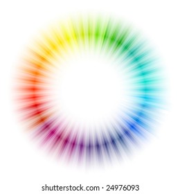 Rainbow radial pattern