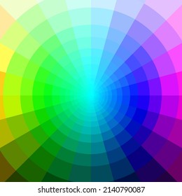 Rainbow radial pattern, vector illustration