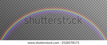 Rainbow. Rain drops on a clear background. Rain and clouds on a clear background. Rain, hail and rain.