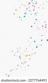 Rainbow Rain Invitation Vector Transparent Background. Transparent Confetti Illustration. FallingFestive Splash Invitation. Happy Dot Fun Banner.