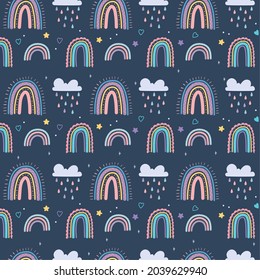 rainbow raindrops clouds climate background