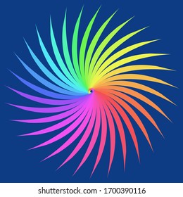 Rainbow ray swirl background textures vector illustration pattern seamless 