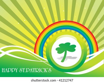 rainbow with rays background, artistic illustration