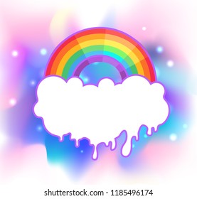 Rainbow with rays. Symbol of LGBT community. Gay Pride. Isolated vector illustration for t-shirts greeting cards, posters, patches, prints for clothes, emblems.