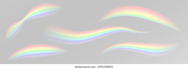 Rainbow, realistic rainbow icon isolated on transparent background, png vector.