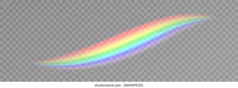 Rainbow, realistic rainbow icon isolated on transparent background, png vector.