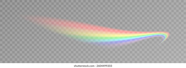 Rainbow, realistic rainbow icon isolated on transparent background, png vector.