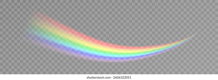 Rainbow, realistic rainbow icon isolated on transparent background, png vector.