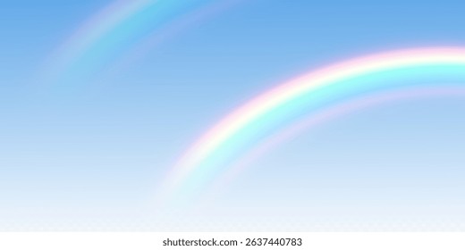Rainbow, realistic rainbow icon isolated on transparent background, png vector.