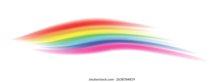 Rainbow, realistic rainbow icon isolated on transparent background, png vector.