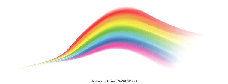 Rainbow, realistic rainbow icon isolated on transparent background, png vector.