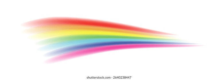 Rainbow, realistic rainbow icon isolated on transparent background, png vector.