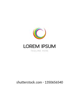 Rainbow Recycle Creative Design Logo