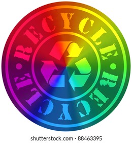 Rainbow Recycling Sign (EPS10 Vector)