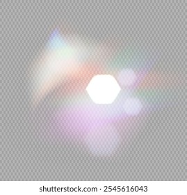 Fondo de efecto borroso de prisma de luz de reflexión de arco iris. Dispersión de holograma, superposición de sombra de fugas de bengala de cristal. Abstractas telón de fondo de luz iridiscente. Cristales de cristal brillan prisma de reflejo