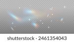 Rainbow reflection light prism effect on light background. Hologram glass dispersion, crystal flare leak shadow overlay. Vector illustration