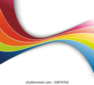Rainbow refreshing abstract wave. Vector illustration