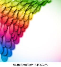 Rainbow retro card design. Vector
