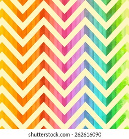 Rainbow retro corner vector in watercolor.