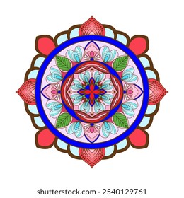  Rainbow Rhapsody cor adulto colorir página mandala livro. Fácil Mandala colorir páginas do livro para adultos para relaxar, experiências dar alívio. Arquivo de vetor redimensionável