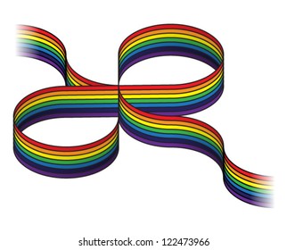 A rainbow ribbon.
