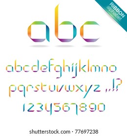 Rainbow Ribbon Alphabet