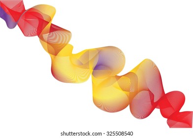Rainbow Ribbon Effect black and full color