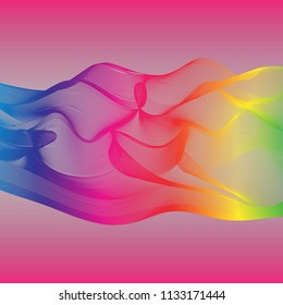 Rainbow Ribbon Effect Use Lines & Blends for Abstract Shapes