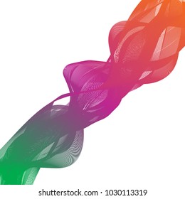 Rainbow ribbon effect,use lines blends for abstract.Vector
