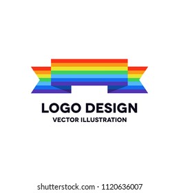 rainbow ribbon icon