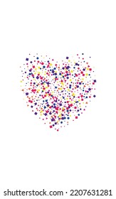 Rainbow Round Background White Vector. Dot Anniversary Design. Multicolored Fest. Colorful Element Fete. Confetti Fun Texture.