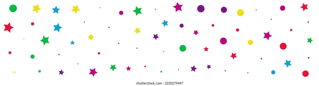 Rainbow Round Christmas Vector White Panoramic Background. Abstract Splash Wallpaper. Invitation Dot Background. Happy Rain Celebration Illustration.