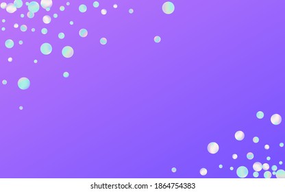 Rainbow Round Fun Blue Background. Unicorn Transparent Circle Illustration. Independence Backdrop. Holographic FallingFestive Banner.