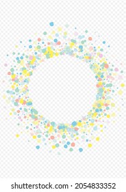 Rainbow Round Happy Transparent Background. Abstract Dust Card. Invitation Splash Invitation. Orange Rain Effect Pattern.