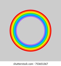 Rainbow round. rainbows circle isolated. Vector illustration