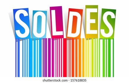 Ilustración vectorial de venta con arco iris