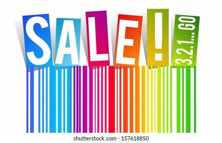 Rainbow sale vector illustration
