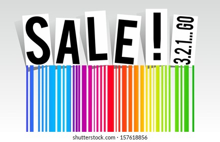 Rainbow sale vector illustration
