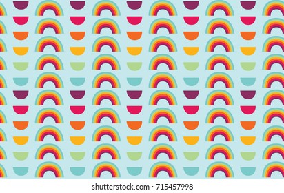Rainbow scoop pattern, bold colors and bright fun for any kids room!