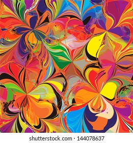 Rainbow seamless grunge stained pattern