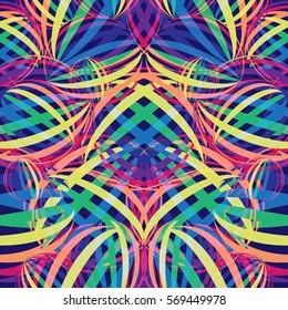 Rainbow seamless pattern. Rainbow abstract background. Rainbow border. Rainbow vector colors.