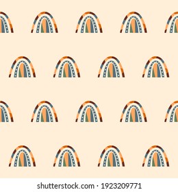 Rainbow seamless pattern background. Rainbow fabric textile print for baby closes, nursery wallpaper, kid shop wrapping paper etc
