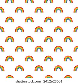 Rainbow seamless pattern background LGBT pride month template Social issues event june Human rights and tolerance Cartoon doodle design Fashion print clothes apparel greeting invitation card banner