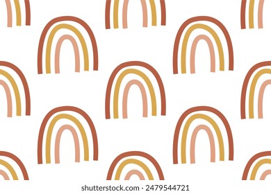 Rainbow seamless pattern background. Scandinavian rainbow seamless pattern background illustration. Wrapping paper rainbow seamless pattern background