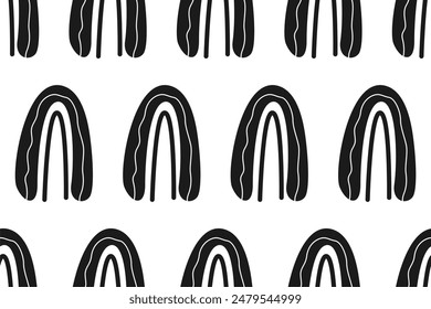 Rainbow seamless pattern background. Scandinavian rainbow seamless pattern background illustration. Wrapping paper rainbow seamless pattern background