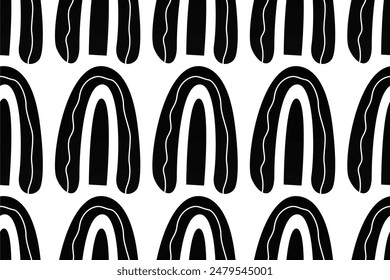 Rainbow seamless pattern background. Scandinavian rainbow seamless pattern background illustration. Wrapping paper rainbow seamless pattern background