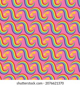 Rainbow Seamless Pattern Design. Vector illustration