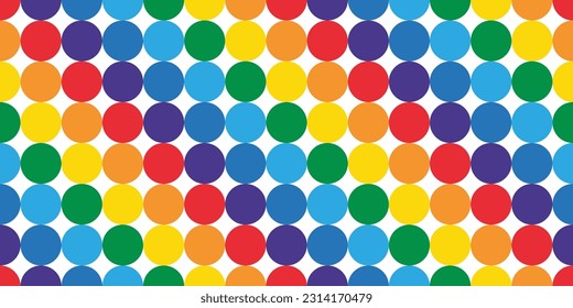 Polka dot nahtlose Muster-Regenbogengrafik