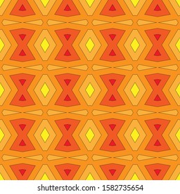Rainbow seamless pattern with a predominance of gradations of yellow and red. Vector illustration